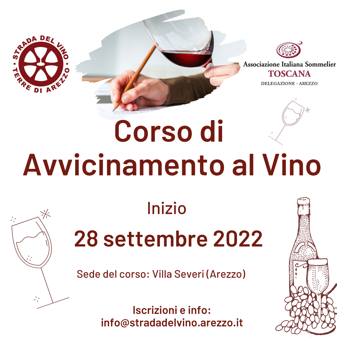 Corso di avvicinamento al vino inizio 28 settembre 2022 c o